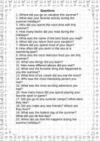 Vorschau - Klassenarbeiten - 100 Summer Questions – Englisch Gesprächsimpulse - Back to School - Seite 1