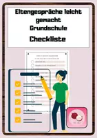 Vorschau - Anderer Materialtyp - Elterngespräche leicht gemacht (Grundschule) - Checkliste - Deckblatt