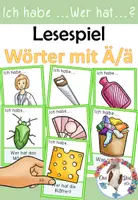 Vorschau - Spiele - Lesespiel - Wörter mit Ä/ä - Ich habe ... Wer hat ..? in zwei Versionen - Deckblatt
