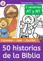 Vista previa - Hojas de trabajo - 50 historias bíblicas para colorear, leer y escribir - Portada