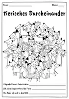 Vorschau - Arbeitsblätter - Tiere zählen, erkennen und ausmalen - Seite 2