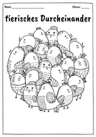 Vorschau - Arbeitsblätter - Tiere zählen, erkennen und ausmalen - Seite 3