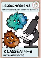 Vorschau - Arbeitsblätter - Lesekonferenz Kl. 4/6 "Unterschied Viren und Bakterien" - Deckblatt