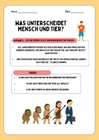 Vorschau - Arbeitsblätter - Was unterscheidet Mensch und Tier? – Anthropologie & Ethik Philosophie Arbeitsblatt für Oberstufe - Seite 2