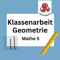 Vorschau - Klassenarbeiten - Klassenarbeit Geometrie | Mathe 5 - Deckblatt