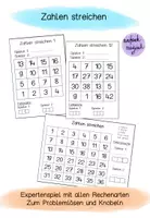 Vorschau - Spiele - Zahlen streichen - Spiel zum flexiblen Rechnen 3./4.Klasse - Deckblatt