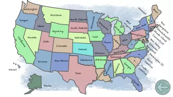 Vorschau - Arbeitsblätter - USA map -interaktives PDF (sights and quiz) class 7 - 9 - Seite 2