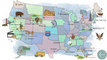 Vorschau - Arbeitsblätter - USA map -interaktives PDF (sights and quiz) class 7 - 9 - Seite 3