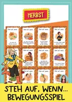 Vorschau - Spiele - Bewegungsspiel - Steh auf, wenn … - HERBST (+40 Kärtchen) - Deckblatt