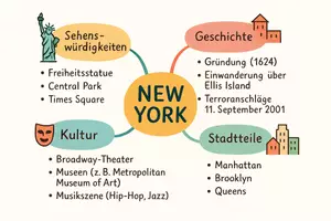 Vorschau - Arbeitsblätter - Arbeitsblatt "New York" + Onlineübung & MP3 + Mindmap + Infografik - Seite 2