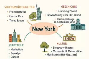 Vorschau - Arbeitsblätter - Arbeitsblatt "New York" + Onlineübung & MP3 + Mindmap + Infografik - Seite 3