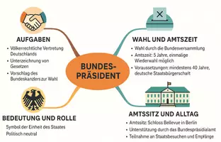 Vorschau - Arbeitsblätter - Lernposter + Arbeitsblatt zum Thema "Bundespräsident" + Onlineübung & MP3 + Mindmap + Infografik - Seite 3