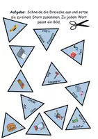 Vorschau - Spiele - GRATIS Legestern Buchstabe X Wortschatz - DaZ/DaF, Deutsch (Klassen 1 und 2) - Seite 1