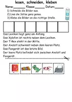 Vorschau - Spiele - Buchstabe X Leserätsel - Lesen, schneiden, kleben - DaZ/DaF, Deutsch, Sachunterricht - Seite 3