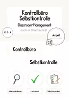 Vorschau - Poster - Kontrollbüro | Selbstkontrolle - Classroom Management (CRM) - Deckblatt