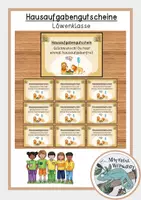 Vorschau - Poster - Hausaufgabengutscheine - Löwenklasse - Deckblatt