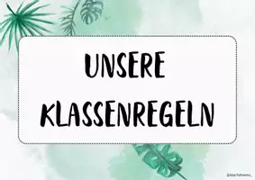 Vorschau - Poster - Klassenregeln - Boho-Pflanzenstil - Seite 1