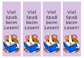 Vorschau - Mal- und Bastelvorlagen - Meerschweinchen Lesezeichen Motivation Geschenk - Seite 1