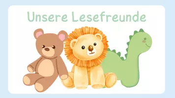 Vorschau - Poster - Lesefreunde- Schild für den Leseecken-Korb - Deckblatt