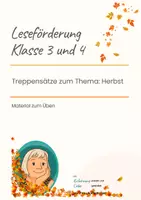 Vorschau - Arbeitsblätter - Lesen- Treppensätze zum Thema: Herbst - Deckblatt
