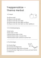 Vorschau - Arbeitsblätter - Lesen- Treppensätze zum Thema: Herbst - Seite 2