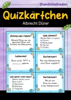 Vorschau - Quiz - Albrecht Dürer Quizkarten - 24 Quizkärtchen | Quiz | Kunst - Deckblatt