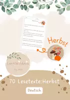 Vorschau - Arbeitsblätter - 70 Lesetexte - Herbst - Deutsch - Leseband - 2.- 4. Klasse - Deckblatt