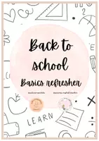 Vista previa - Hojas de trabajo - BACK TO SCHOOL BASICS REFRESHER - página 1