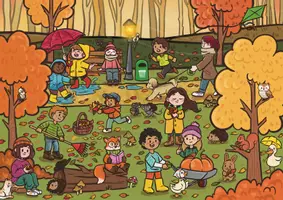Vorschau - Arbeitsblätter - Clipart-Paket: Herbst – Wimmelbild + Clipart-Set - Seite 3