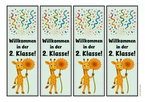 Vorschau - Mal- und Bastelvorlagen - Giraffenklasse - Lesezeichen - Seite 3