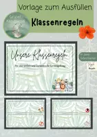 Vorschau - Poster - Klassenregeln / Vorlage - Deckblatt