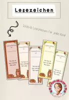 Vorschau - Mal- und Bastelvorlagen - Lesezeichen Grundschule | Klassentier Bär / Bärenklasse - Deckblatt