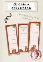 Vorschau - Mal- und Bastelvorlagen - Ordnerrücken Grundschule | Klassentier Bär / Bärenklasse - Deckblatt