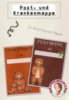 Vorschau - Bildkarten - Post- und Krankenmappe Grundschule | Klassentier Bär / Bärenklasse - Deckblatt