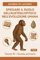 anteprima - Schede informative - Spiegare il ruolo dell'Australopiteco nell'evoluzione umana - Pagina di copertina