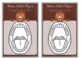 Vorschau - Mal- und Bastelvorlagen - Zahnpass Grundschule | Klassentier Bär / Bärenklasse - Seite 3