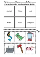 Vorschau - Arbeitsblätter - Bilder an die richtige Stelle kleben Thema Buchstabe X - DaZ/DaF, Deutsch (Wortschatz) - Seite 2