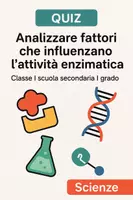 anteprima - Quiz - Analizzare fattori che influenzano l’attività enzimatica - Pagina di copertina