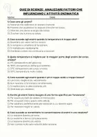 anteprima - Quiz - Analizzare fattori che influenzano l’attività enzimatica - Pagina 1