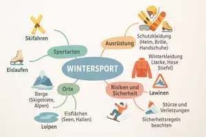 Vorschau - Arbeitsblätter - Arbeitsblätter zum Thema "Wintersport" + Lösung & MP3 + Mindmap + Infografik - Seite 2