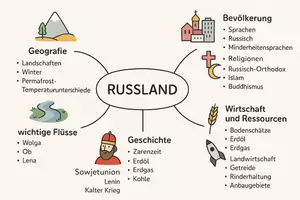 Vorschau - Arbeitsblätter - Arbeitsblatt "Russland" + Onlineübung & MP3 + Mindmap + Infografiken - Seite 2