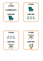 Vorschau - Spiele - yo tengo quién tiene - los muebles - Deckblatt