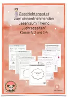 Vorschau - Arbeitsblätter - Geschichtenpaket zum sinnentnehmenden Lesen/Förderung der Lesekompetenz Klasse 1/2 und Klasse 3/4 - Deckblatt