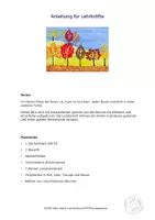 Vorschau - Mal- und Bastelvorlagen - Kunst Herbst, Drucke einen Wald mit Blättern, Grundschule - Seite 3