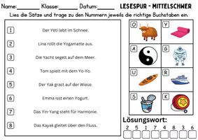 Vorschau - Spiele - Lesespur / Leserätsel Thema Buchstabe Y - DaZ/DaF, Deutsch - Seite 2