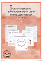 Vorschau - Arbeitsblätter - Geschichten/ Lesetexte zur Förderung der Lesekompetenz Klasse 3/4 - Deckblatt