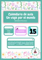Vista previa - Decoración del aula - Calendario infinito. Un viaje por el mundo - Portada