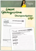Vorschau - Arbeitsblätter - Lineare Gleichungssysteme: Übungsaufgaben - Deckblatt