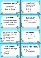 Vorschau - Quiz - Klassizismus Quizkarten - 24 Quizkärtchen | Quiz | Kunst - Seite 1