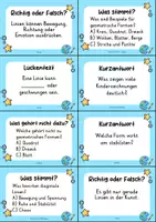 Vorschau - Quiz - Linien und Formen Quizkarten - 24 Quizkärtchen | Quiz | Kunst - Seite 1